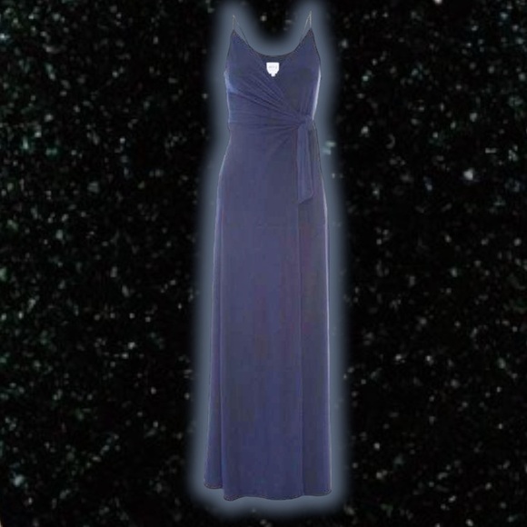 Misa Los Angeles ‘Veronika’ Wrap Style Maxi Dress in Navy Blue Size Small - Picture 2 of 14